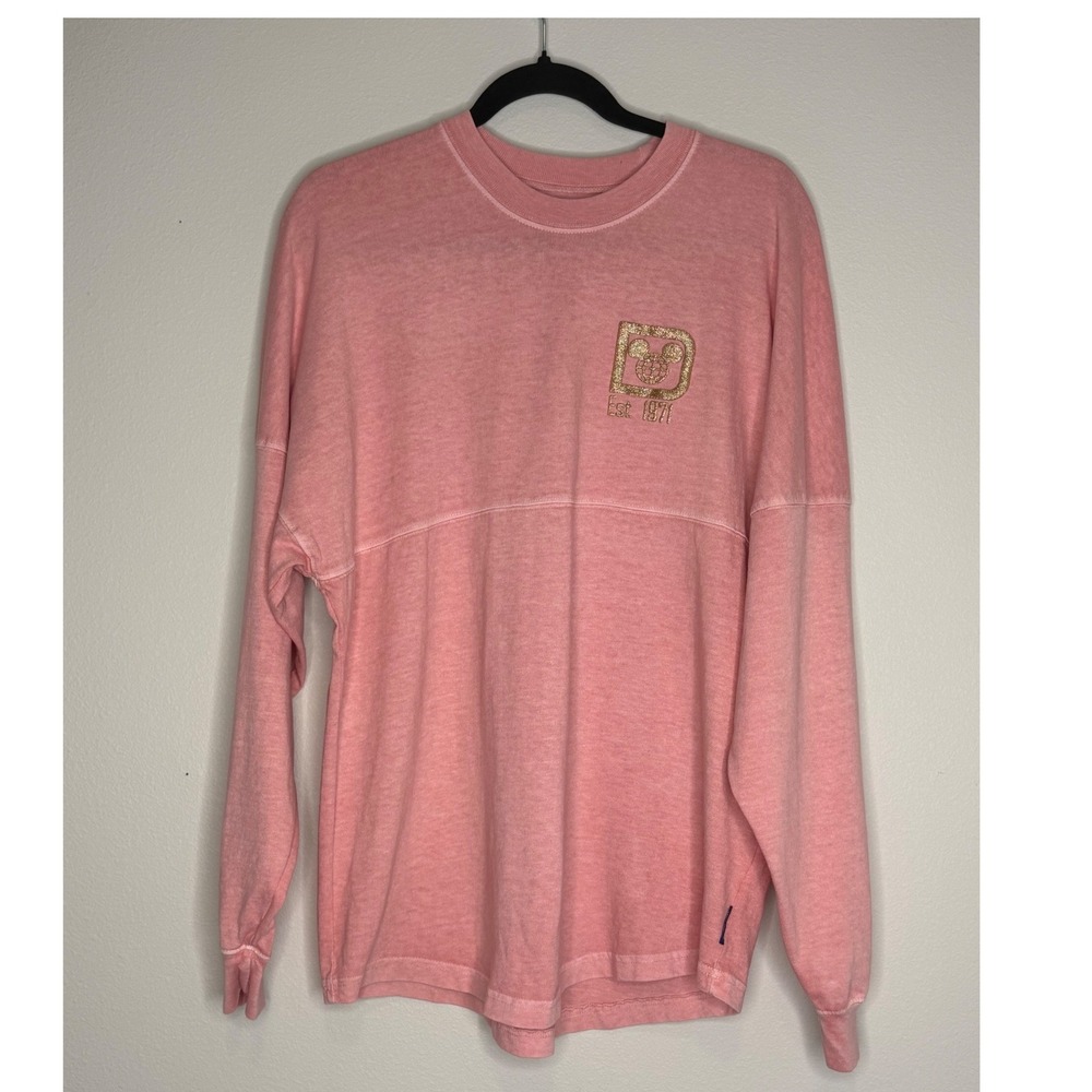 WALT DISNEY WORLD Women's Pink Acid Wash Spirit Jersey Sz S NWT